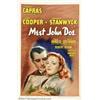 Image 1 : Meet John Doe (Warner Brothers, 1941).One Sheet (27"X41"). Dir. Frank Capra. Starring: Gary Cooper,.