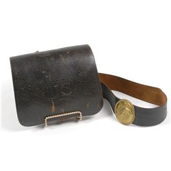 Civil War Union Army Model 1864 Cartridge Box with Sling