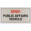 Image 1 : NASA Public Affairs Vehicle Sign