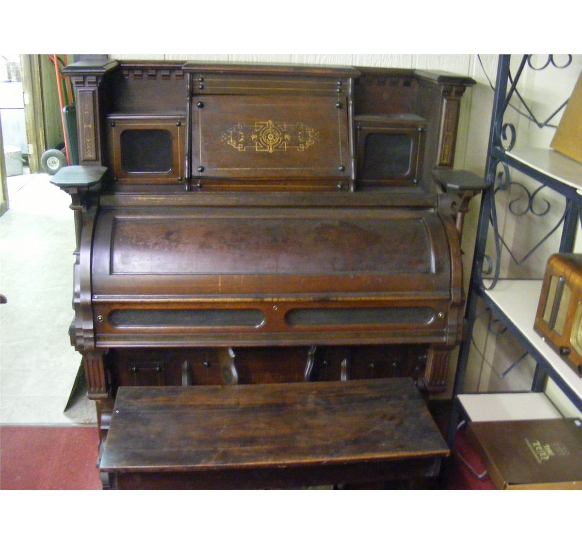 1890 S Ornate Pump Organ And Stool