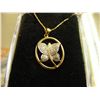 Image 1 : Ladies Gold & Diamond Butterfly Necklace