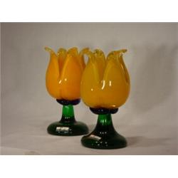 Bel'Arte-(New) Voltive Orange Tulip Candle Holder