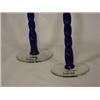 Image 3 : Bel'Arte-(New) Pair of Blue Candlestick Holders