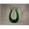 Image 1 : Bel'Arte-(New) Green 9 Inch Candlestick Holders
