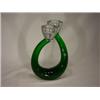 Image 2 : Bel'Arte-(New) Green 9 Inch Candlestick Holders