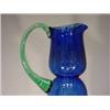 Image 3 : Bel'Arte-(New) Blue Pitcher With Green