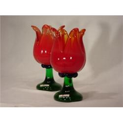 Bel'Arte-(New) Voltive Red Tulip Candle Holder