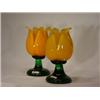 Image 1 : Bel'Arte-(New) Voltive Orange Tulip Candle Holder