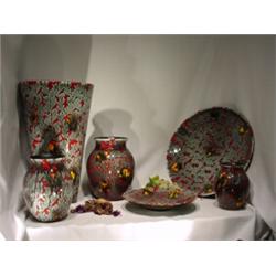 Poole Pottery-(New) Red Magma Set