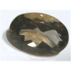 25.20 CARAT *HUGE* SMOKY TOPAZ OVAL CUT & FACETED-READY FOR MOUNT *REALLY NICE GEM QUALITY*!!