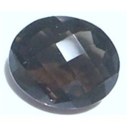 35.75 CARAT *HUGE* SMOKY TOPAZ OVAL DIAMOND CUT & FACETED-READY FOR MOUNT *REALLY NICE GEM QUALITY*!