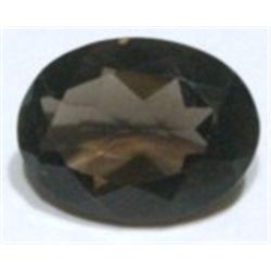 16.50 CARAT *HUGE* SMOKY TOPAZ OVAL CUT & FACETED-READY FOR MOUNT *REALLY NICE GEM QUALITY*!!