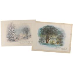 Lyndon B. Johnson White House Staff Christmas Gift Prints