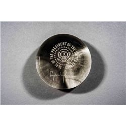 Lyndon B. Johnson’s Glass Paperweight