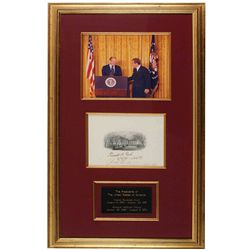 Richard Nixon and Gerald Ford Signed White House Vignette