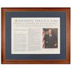 Image 1 : Gerald Ford Signed Broadside