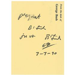 George Bush Autographed Note Signed