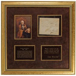 Sam Houston Autographed Quote Signed