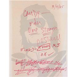 Michael Jackson Autographed Note Signed