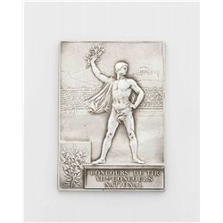 Paris Olympics 1900 Silvered Bronze Winners Medal