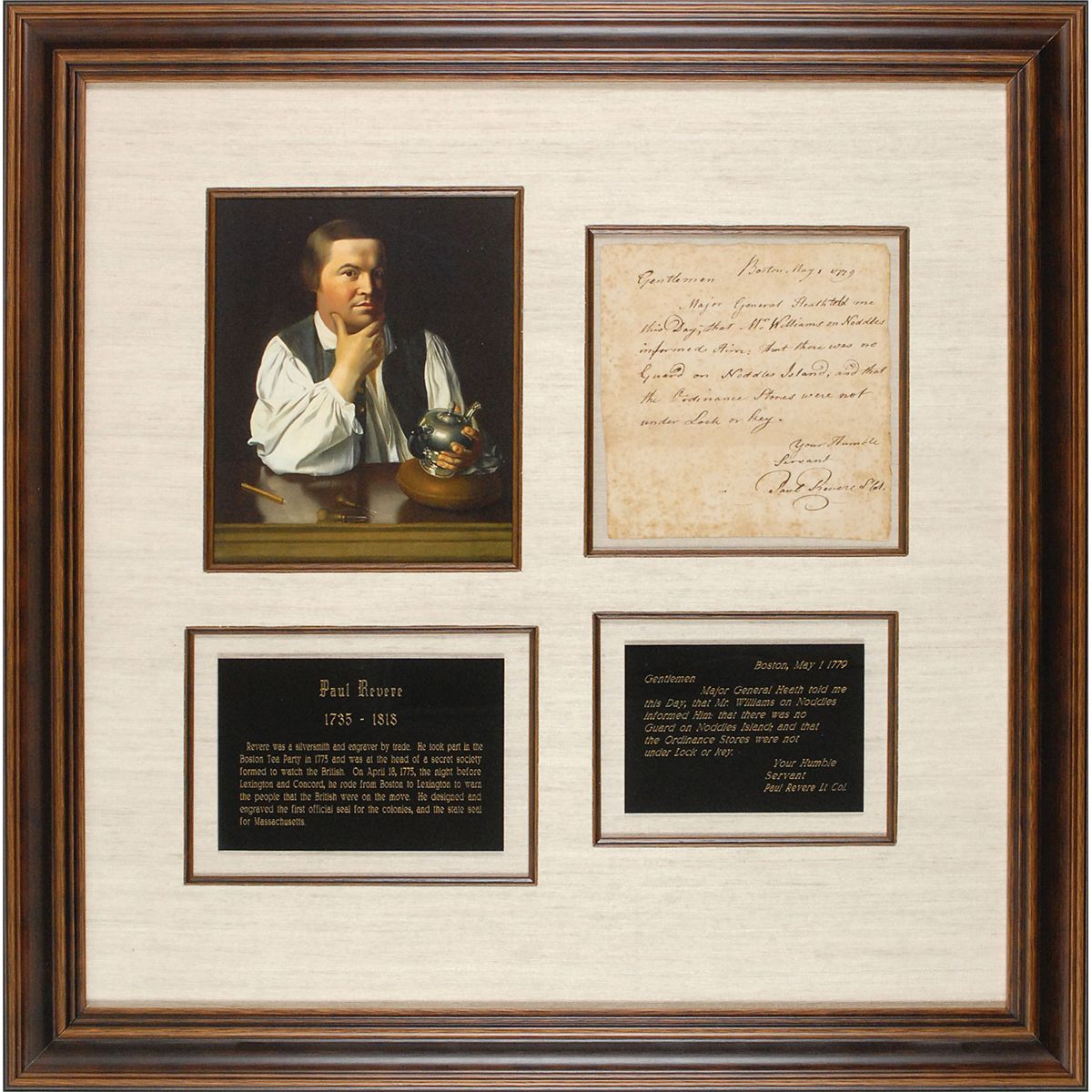 Paul Revere Autograph Letter Signed