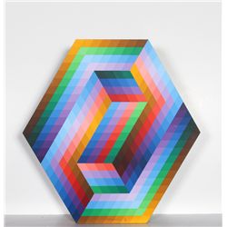 Victor Vasarely, Kedzi, Painted Wood Sculpture