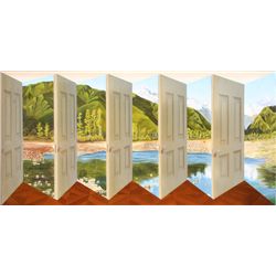 Patrick Hughes, Pleasure Island,  3-D Construction Oil Painting