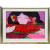 Image 1 : Walasse Ting, Woman Eating Watermelon, Watercolor Painting