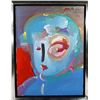 Image 1 : Peter Max, Zero in Blue, Acrylic Painting