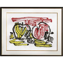 Roy Lichtenstein, Red and Yellow Apple, Woodcut