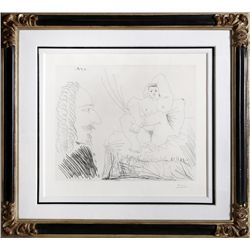 Pablo Picasso, Courtisane au lit avec un visiteur (Bloch 1553), Etching