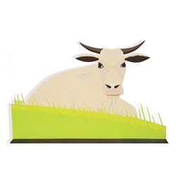 Alex Katz, Maine Cow, Painted Aluminum Sculpture