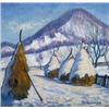 Image 1 : Kádár Géza (1878-1952), Behavazott szénaboglyák, 1930.