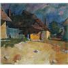 Image 1 : Nagy Oszkár (1883-1965), Napsütötte ház Nagybányán, 1958.