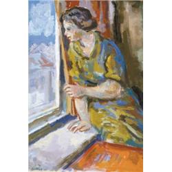 Bortnyik Sándor (1893-1976), Ablakban, 1947.