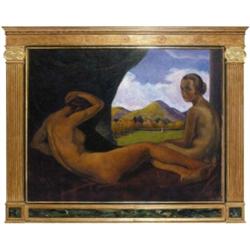Klein József (1896-1945), Idilli jelenet hölgyekkel, 1918-1919. 