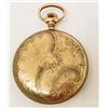 Image 2 : ANTIQUE WELLINGTON POCKET WATCH W/ ETCHED GOLD FILLED CASE