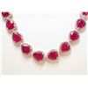 Image 1 : STERLING SILVER RUBY & SAPPHIRE NECKLACE