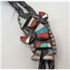 Image 1 : VINTAGE NATIVE AMERICAN INDIAN ZUNI MOSAIC INLAY RAINBOW MAN BOLO / NECK TIE