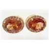 Image 1 : 14KT GOLD OVER STERLING SILVER CHAMPAGNE TOPAZ EARRINGS