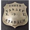 Image 1 : NEW YORK YANKEE STADIUM #9 USHER BADGE
