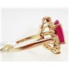 Image 2 : 14KT GOLD RUBY & DIAMOND RING - SIZE 6.5