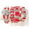 Image 1 : LOT OF 5 BEADED TIBETAN SILVER BRACELETS