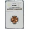 Image 1 : 1938-S LINCOLN CENT NGC MS-66 RED!