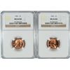 Image 1 : ( 2 ) PIECES 1961 LINCOLN CENTS, NGC MS-66 RED! THESE SURE LOOK 67 RED!