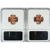 Image 2 : ( 2 ) PIECES 1961 LINCOLN CENTS, NGC MS-66 RED! THESE SURE LOOK 67 RED!