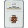 Image 1 : 1961-D LINCOLN CENT , NGC MS-66 RED!  RARE!  LOOKS 67-RED WHICH GO FOR $4000.00