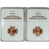 Image 1 : ( 2 ) 1963 LINCOLN CENTS NGC MS-66! RED, RARE!  MS-67 GO FOR $3000.00 EACH