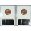 Image 2 : ( 2 ) 1963 LINCOLN CENTS NGC MS-66! RED, RARE!  MS-67 GO FOR $3000.00 EACH