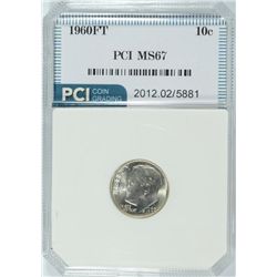 1960 ROOSEVELT DIME, PCI MS-67 FULL TORCH! LISTS FOR $350.00